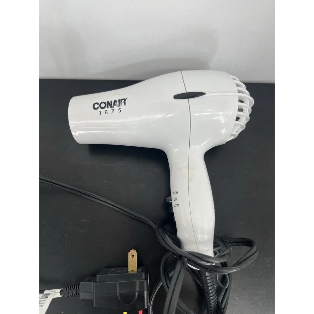 Conair 1875 Watt Mid-Size Styler Hair‎ Dryer, White Working